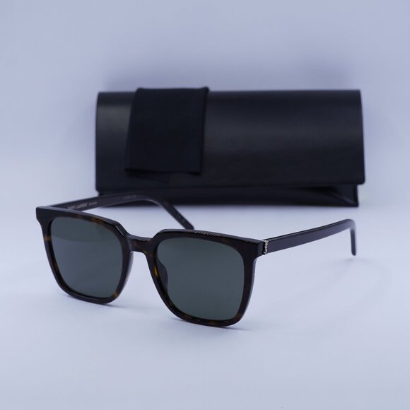 Final Price! Saint Laurent SLM146 002 Havana/Grey Sunglasses - Picture 1 of 11